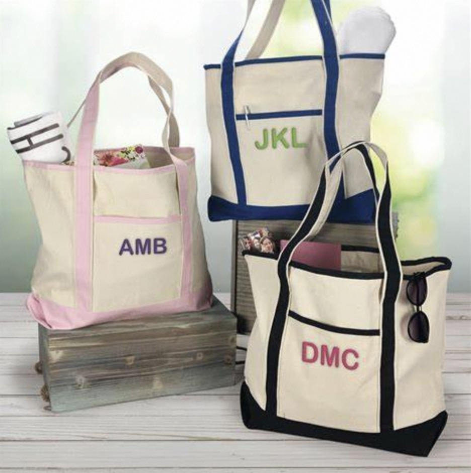 custom embroidered tote bags