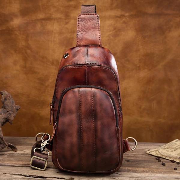 mini leather backpack for men