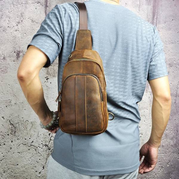 mini leather backpack for men